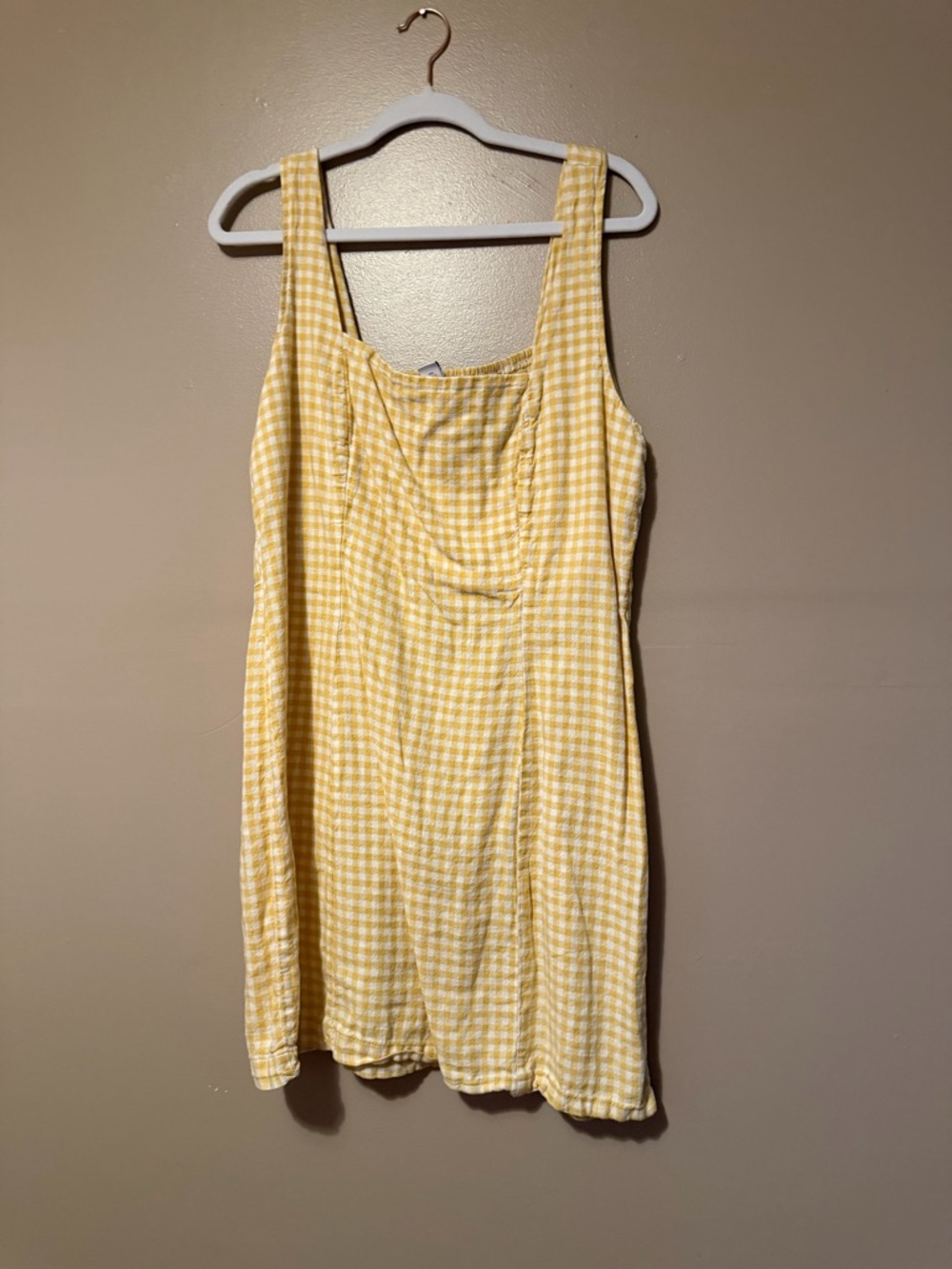 Old Navy Yellow Gingham Mini Dress